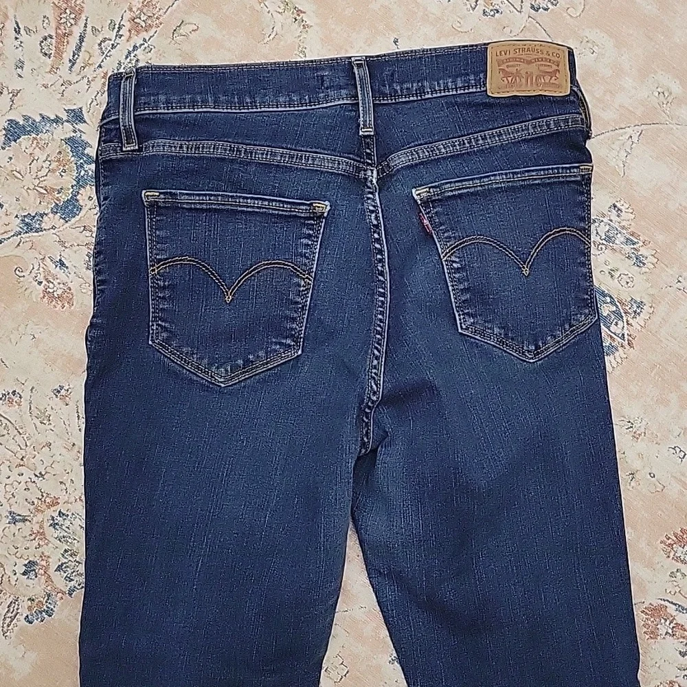 Levi's 720 high rise super skinny blue jeans classic 5 pocket size 30 excellent…